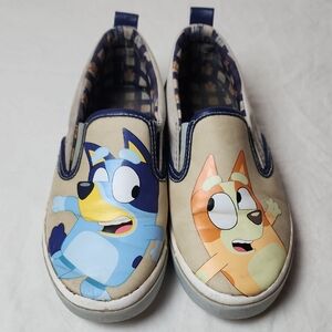 Kids Ground Up Bluey Cartoon Character Slip-On Shoes Size 1
